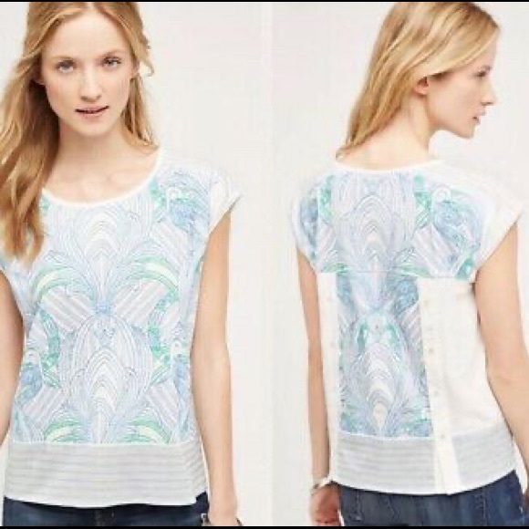 Akemi + Kin Sienna Embroidered Top Anthropologie - Picture 1 of 10